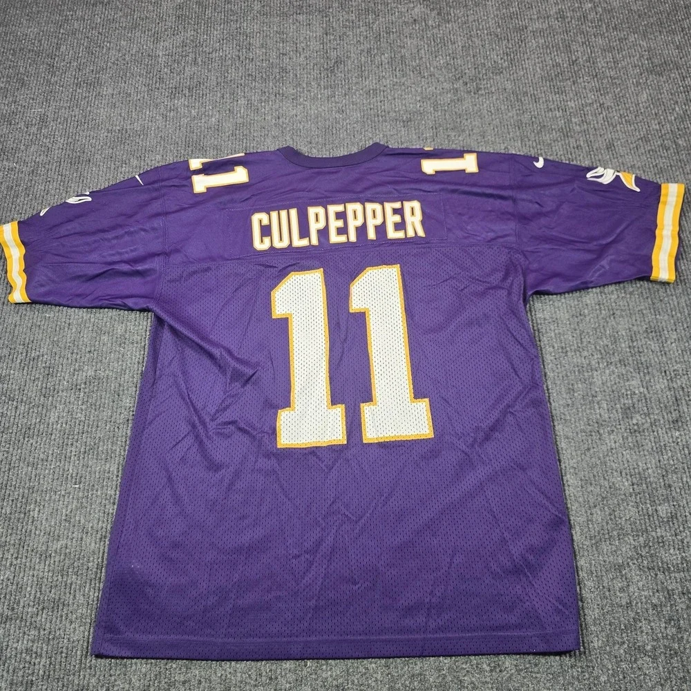 Vintage Daunte‎ Culpepper Minnesota Vikings Jersey Mens 2XL Purple NFL Nike Y2K
